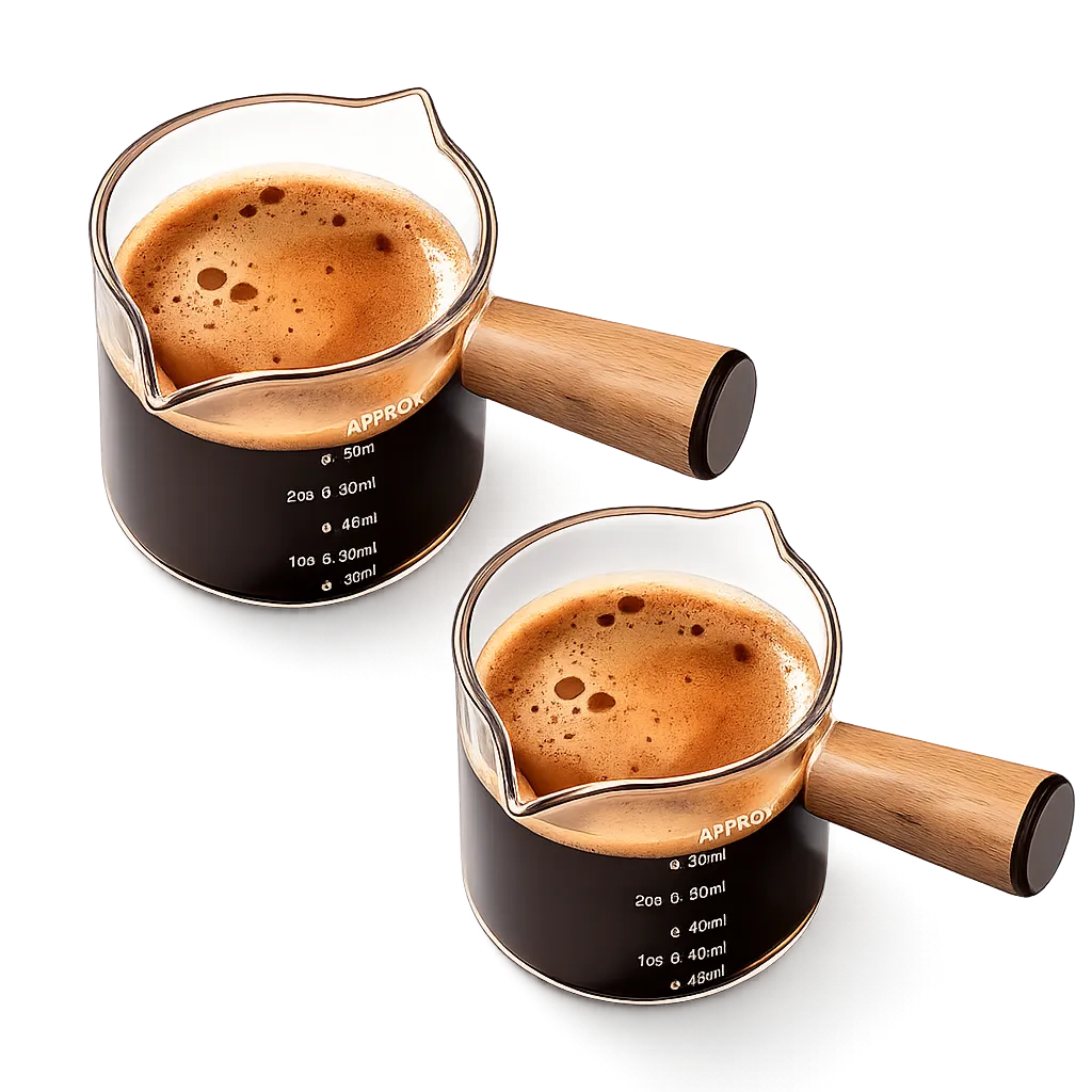yarramate Double-mouthed coffee cup with wood handles