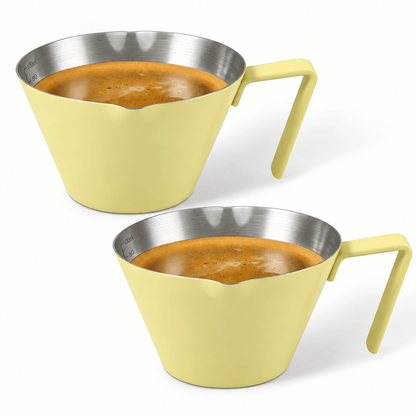 Stainless Steel Espresso Shot Cups with Spout - 2/4/10 Pack