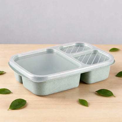 Rice Husk & Wheat Straw 3-Compartment Bento Lunch Box