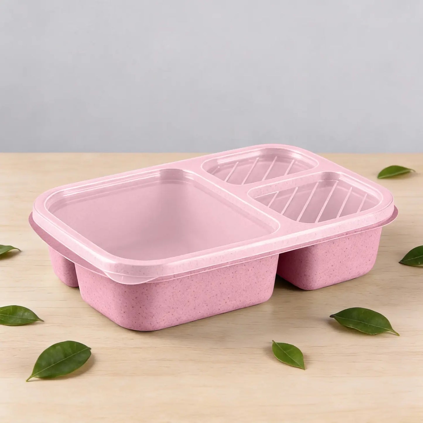 Rice Husk & Wheat Straw 3-Compartment Bento Lunch Box