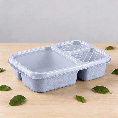 Rice Husk & Wheat Straw 3-Compartment Bento Lunch Box
