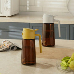 2er-Pack 2-in-1 Ölsprühflaschen – 16oz Glas-Olivenölspender (Dunkelbraun) 