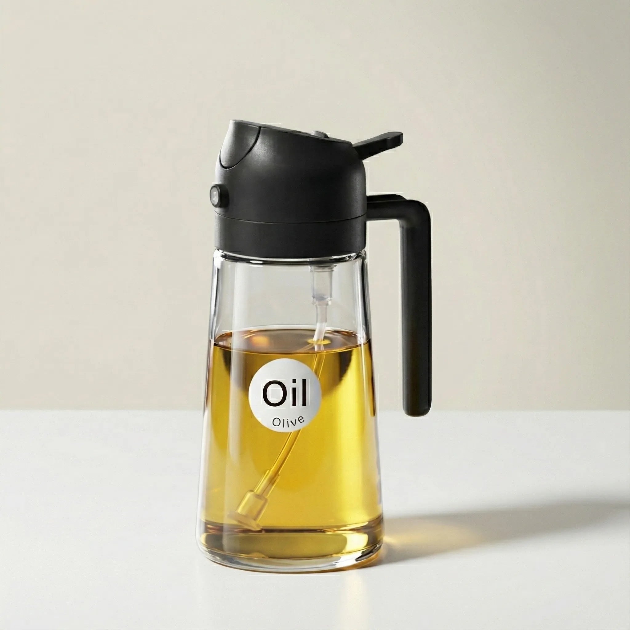 yarramate 2-in-1 Glass Oil Sprayer Bottle – 16oz Olive Oil Dispenser for Cooking & Salad