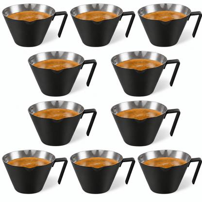 Stainless Steel Espresso Shot Cups with Spout - 2/4/10 Pack