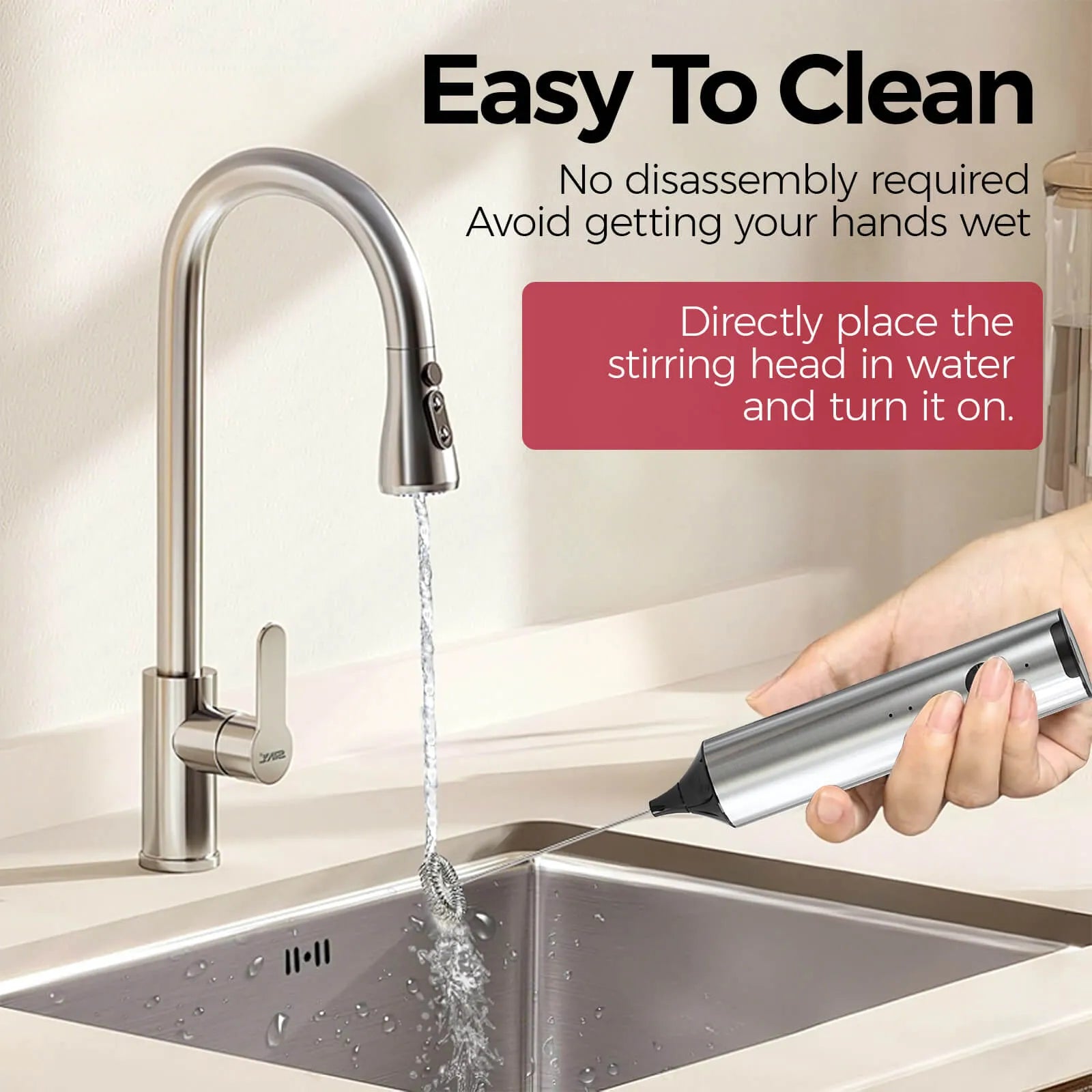 easy cleaning coffee and milk frother, coffee milk frother
