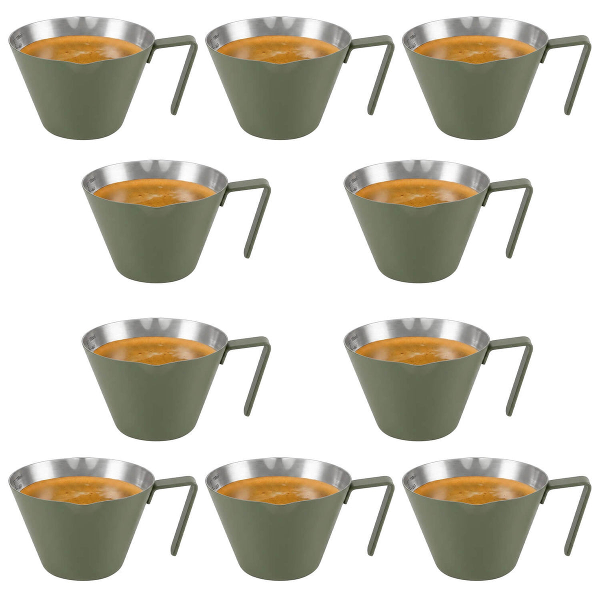 Stainless Steel Espresso Shot Cups with Spout - 2/4/10 Pack