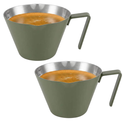 Stainless Steel Espresso Shot Cups with Spout - 2/4/10 Pack