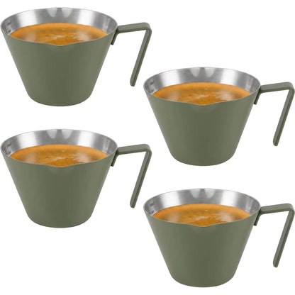 Stainless Steel Espresso Shot Cups with Spout - 2/4/10 Pack