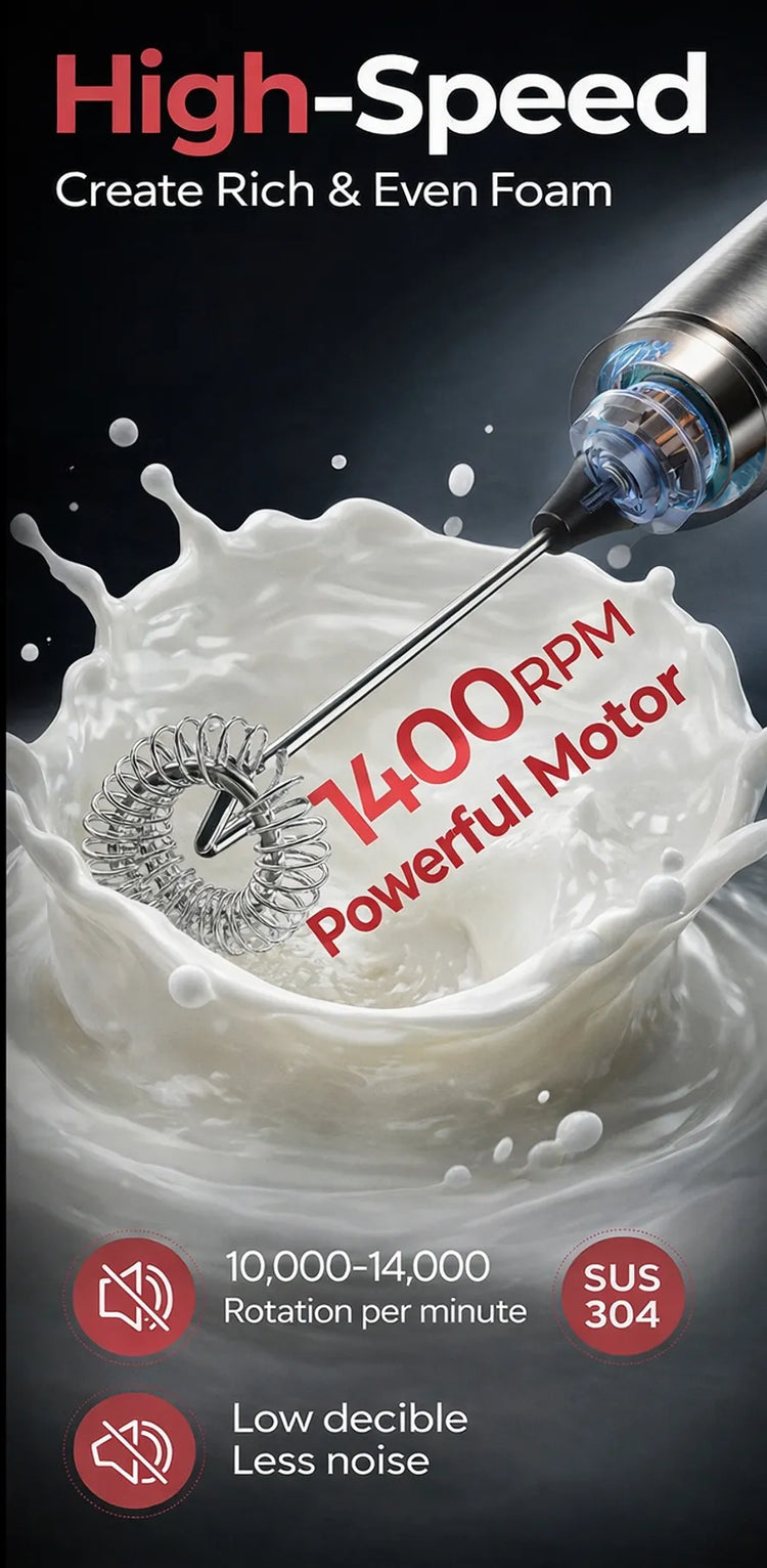 yarramate rechargeble milk frother with high speed