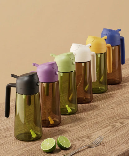 Kitchen bundle set including oil sprayer and milk frother essentials