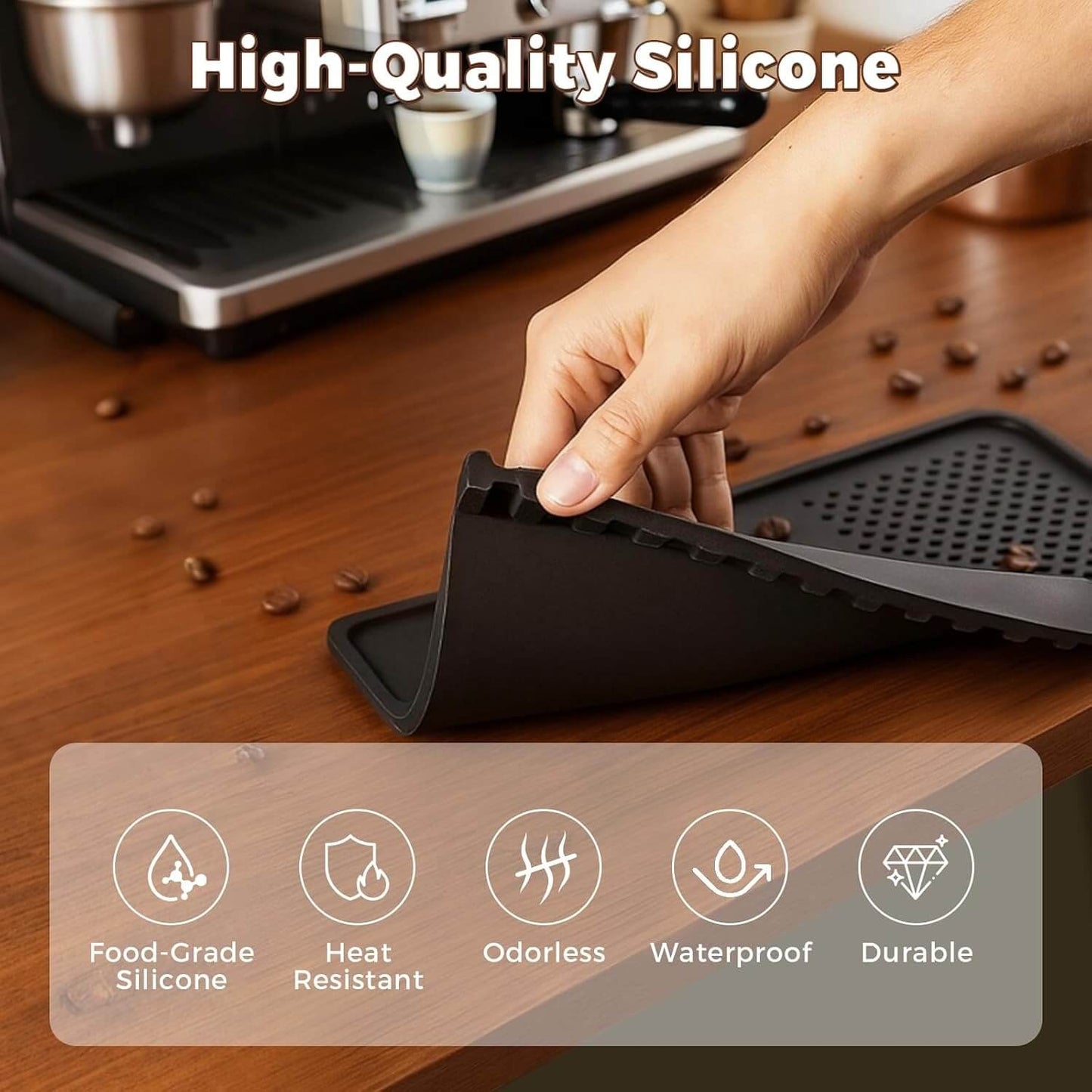 Silicone Espresso Tamping Mat, Coffee Tamper Station