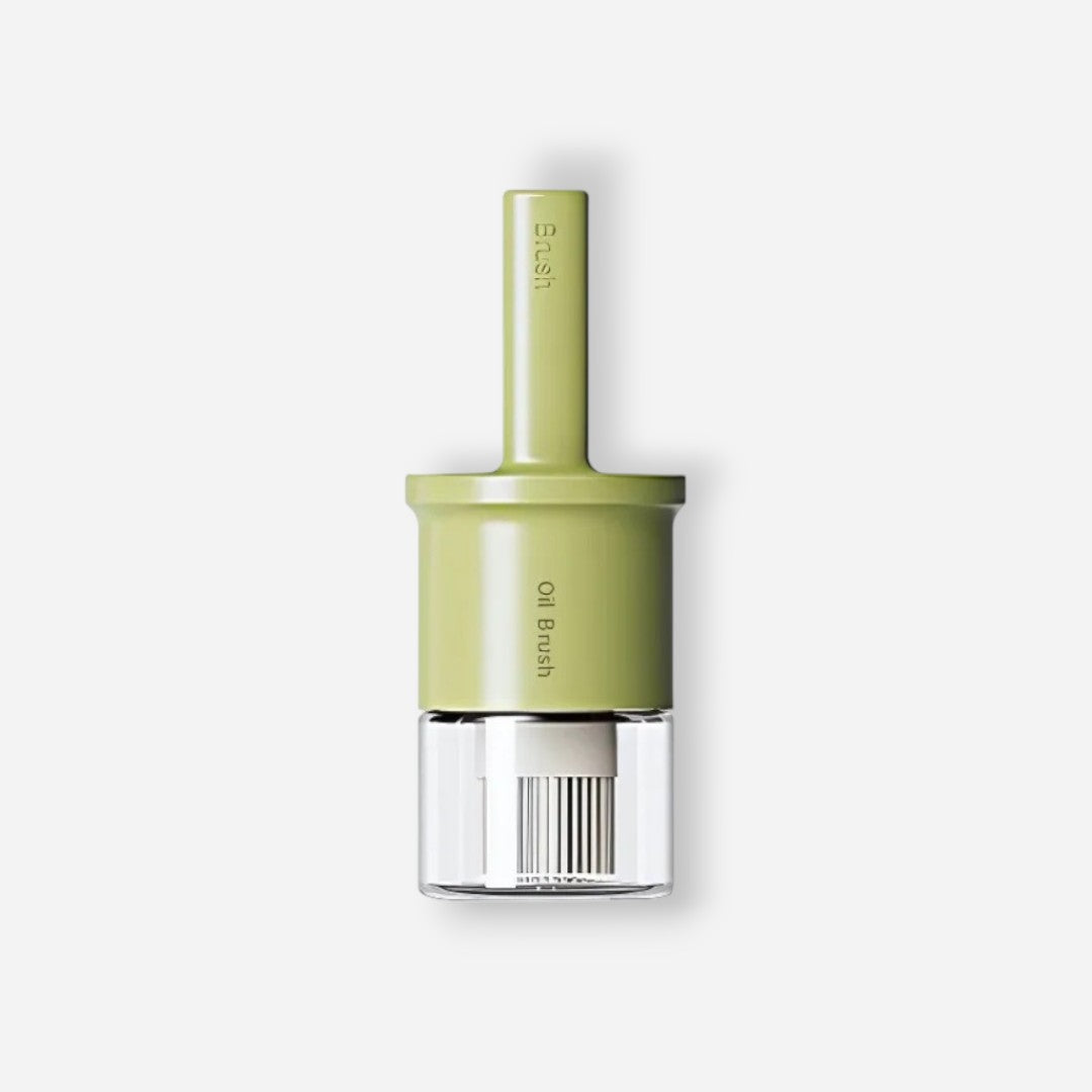 glass olive oil dispenser bottle with silicone brush