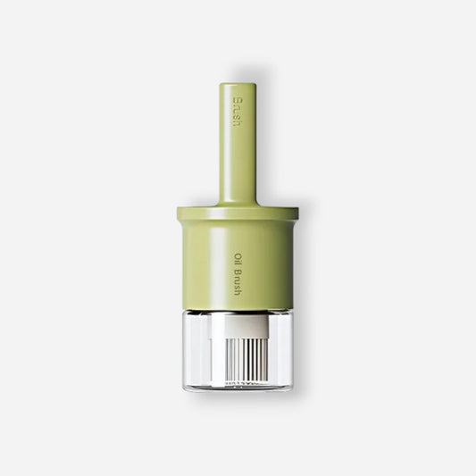 glass olive oil dispenser bottle with silicone brush