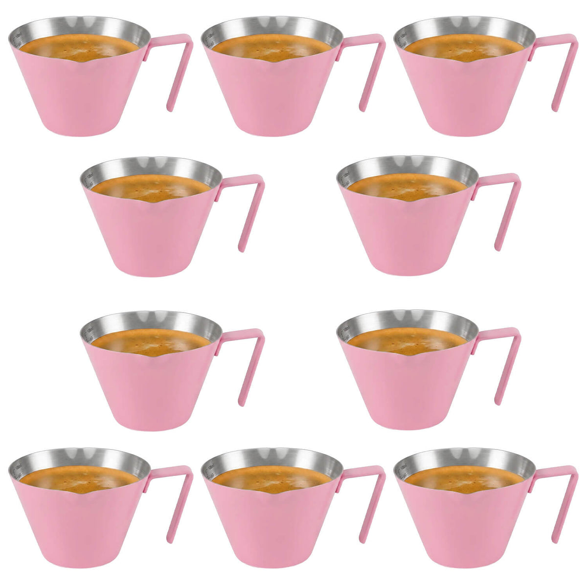 Stainless Steel Espresso Shot Cups with Spout - 2/4/10 Pack