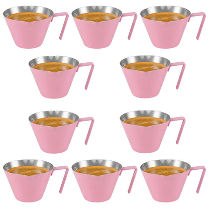 Stainless Steel Espresso Shot Cups with Spout - 2/4/10 Pack