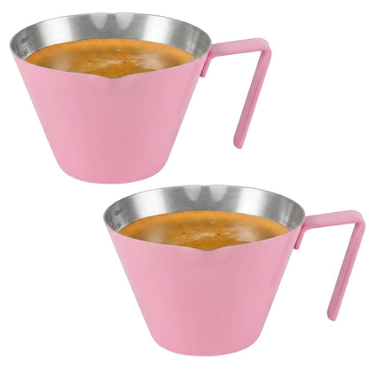 Stainless Steel Espresso Shot Cups with Spout - 2/4/10 Pack