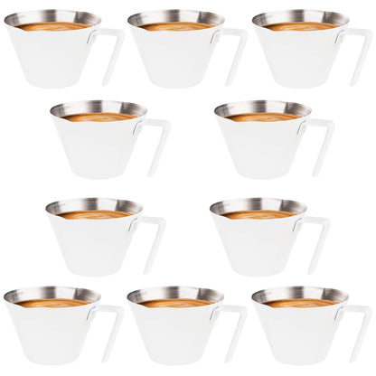 Stainless Steel Espresso Shot Cups with Spout - 2/4/10 Pack