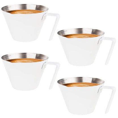 Stainless Steel Espresso Shot Cups with Spout - 2/4/10 Pack