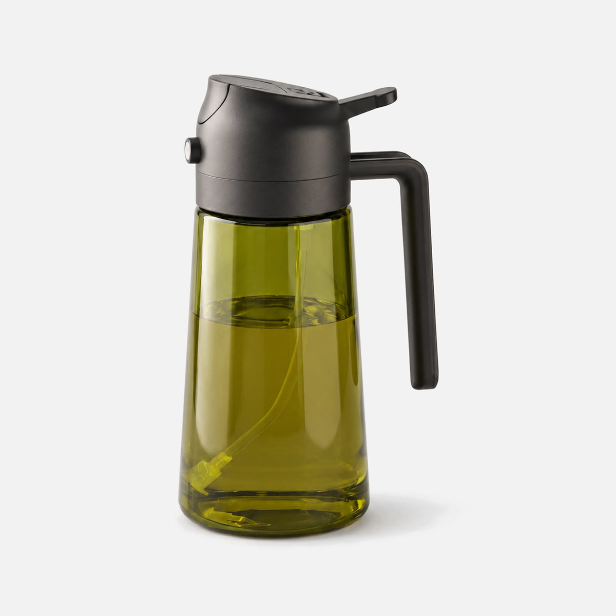 Refillable glass oil sprayer and dispenser