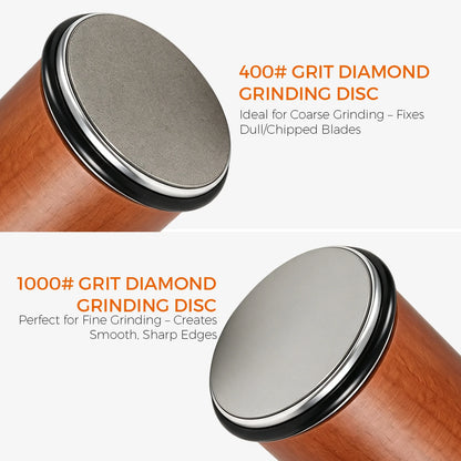 400 and 1000 grit diamond sharpening discs