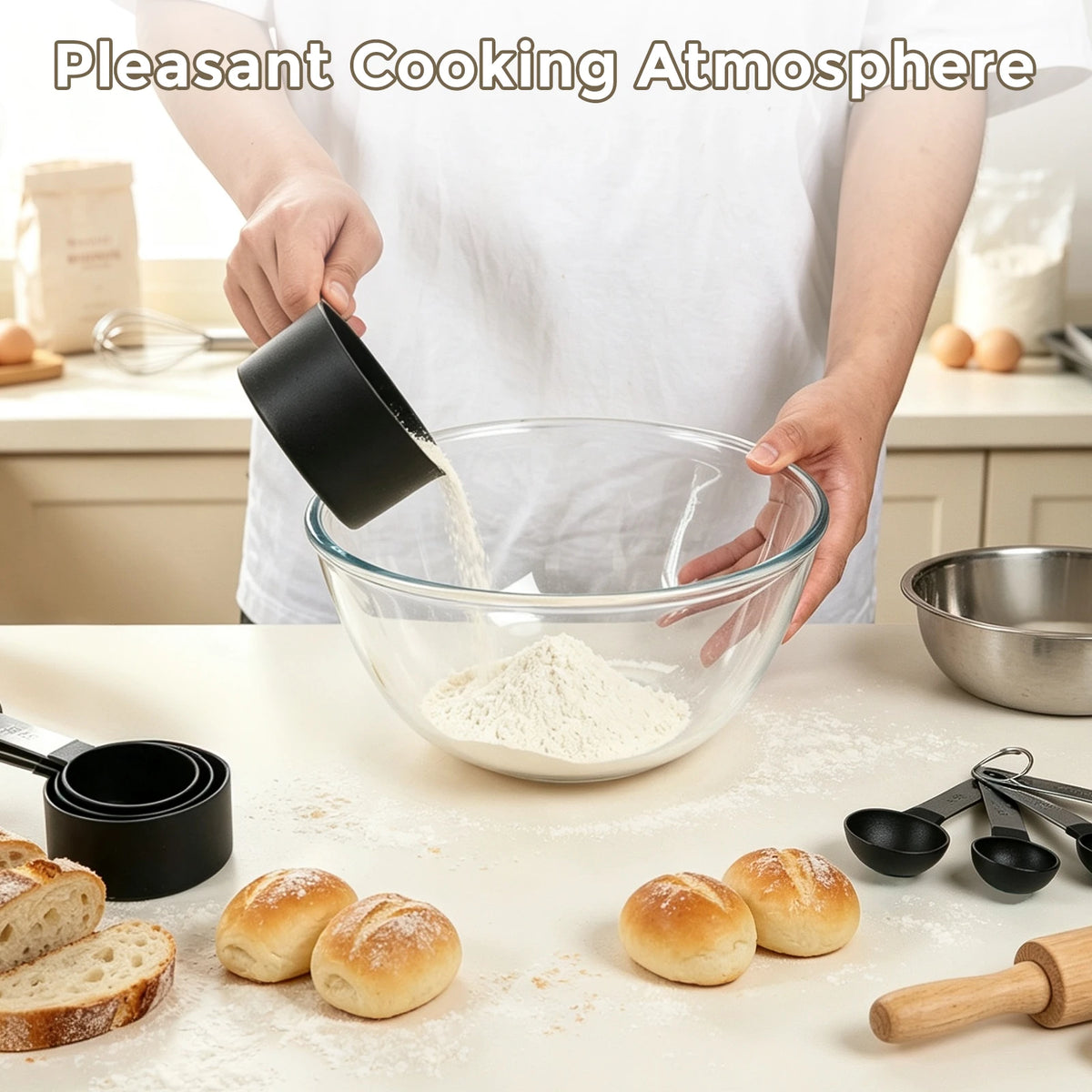 Measuring ingredients for home baking